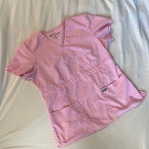 EUC baby pink Greys Anatomy scrub top